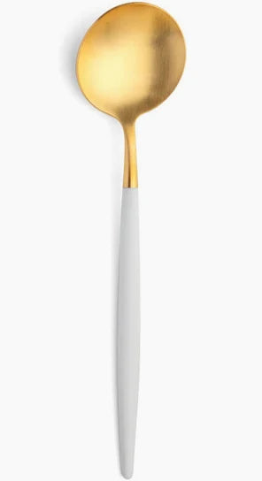 Goa Gold Dinner Spoon (White)