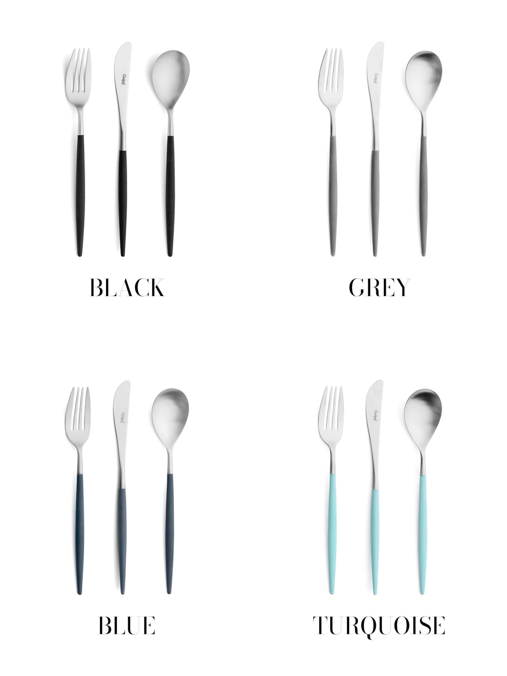 Mio Silver Pastry Fork (10 Colors)