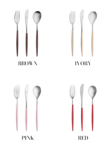 Mio Silver Pastry Fork (10 Colors)