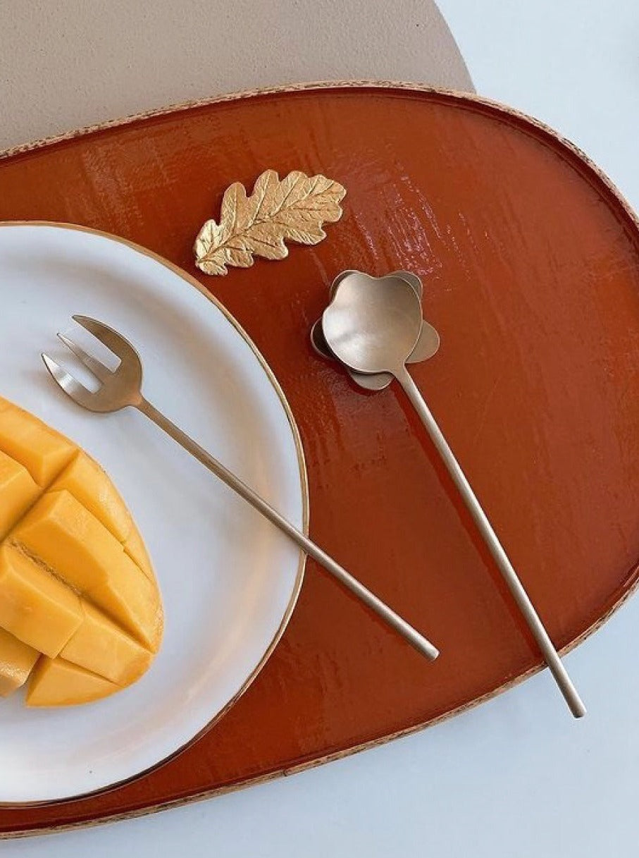 [Archive] Brass Flower Cutlery Rest