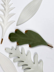 Leaf Cutlery Rest Set - Green
