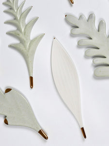 Leaf Cutlery Rest Set - Light Grey
