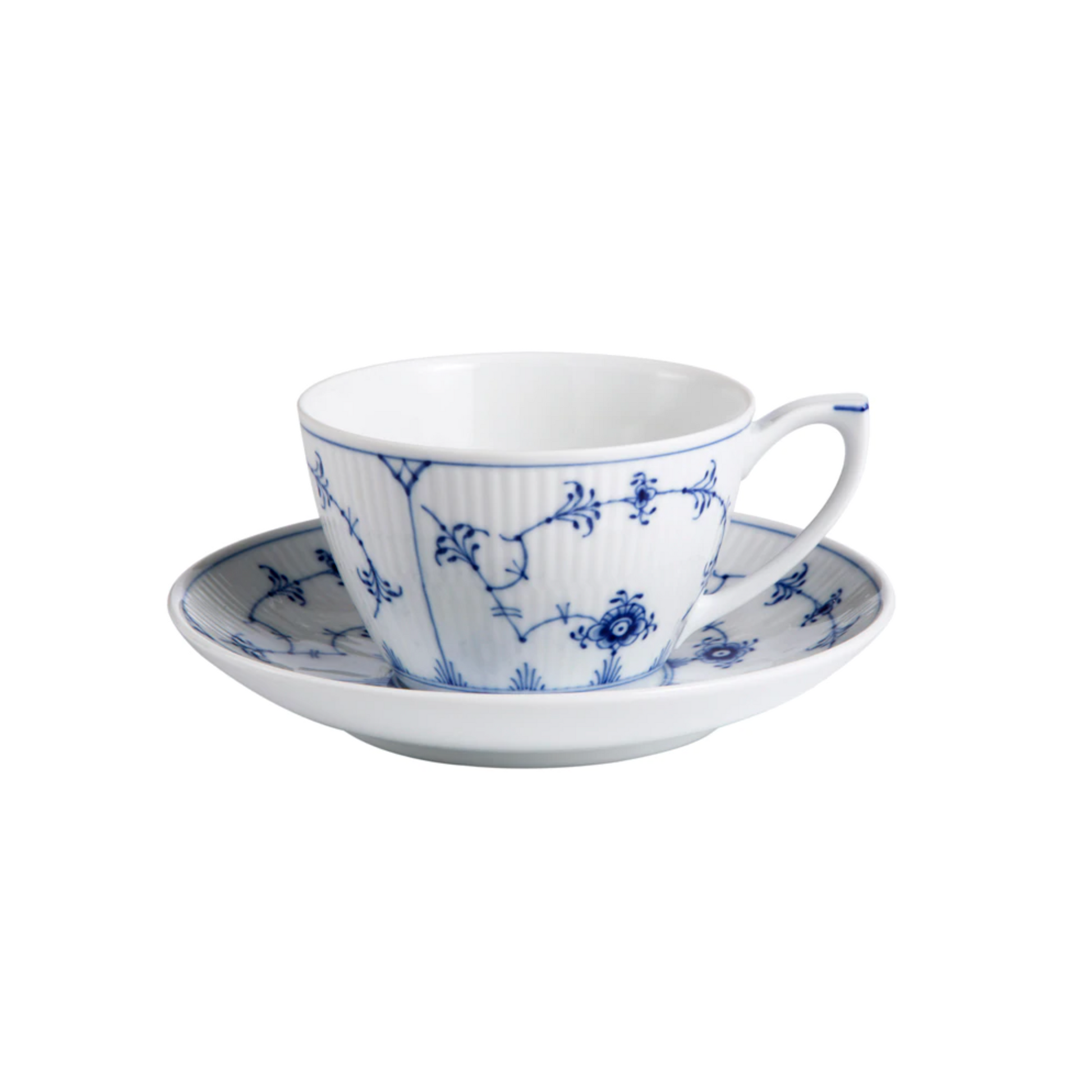 [Archive] Blue Fluted Cup and Saucer