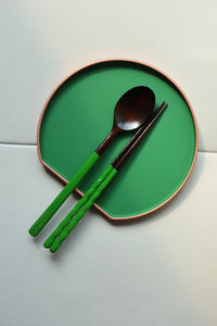 Twisted Pastel Ottchil Spoon and Chopsticks Set - Garden Green