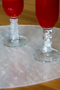 Bubble Beads Champagne Glass - Silver