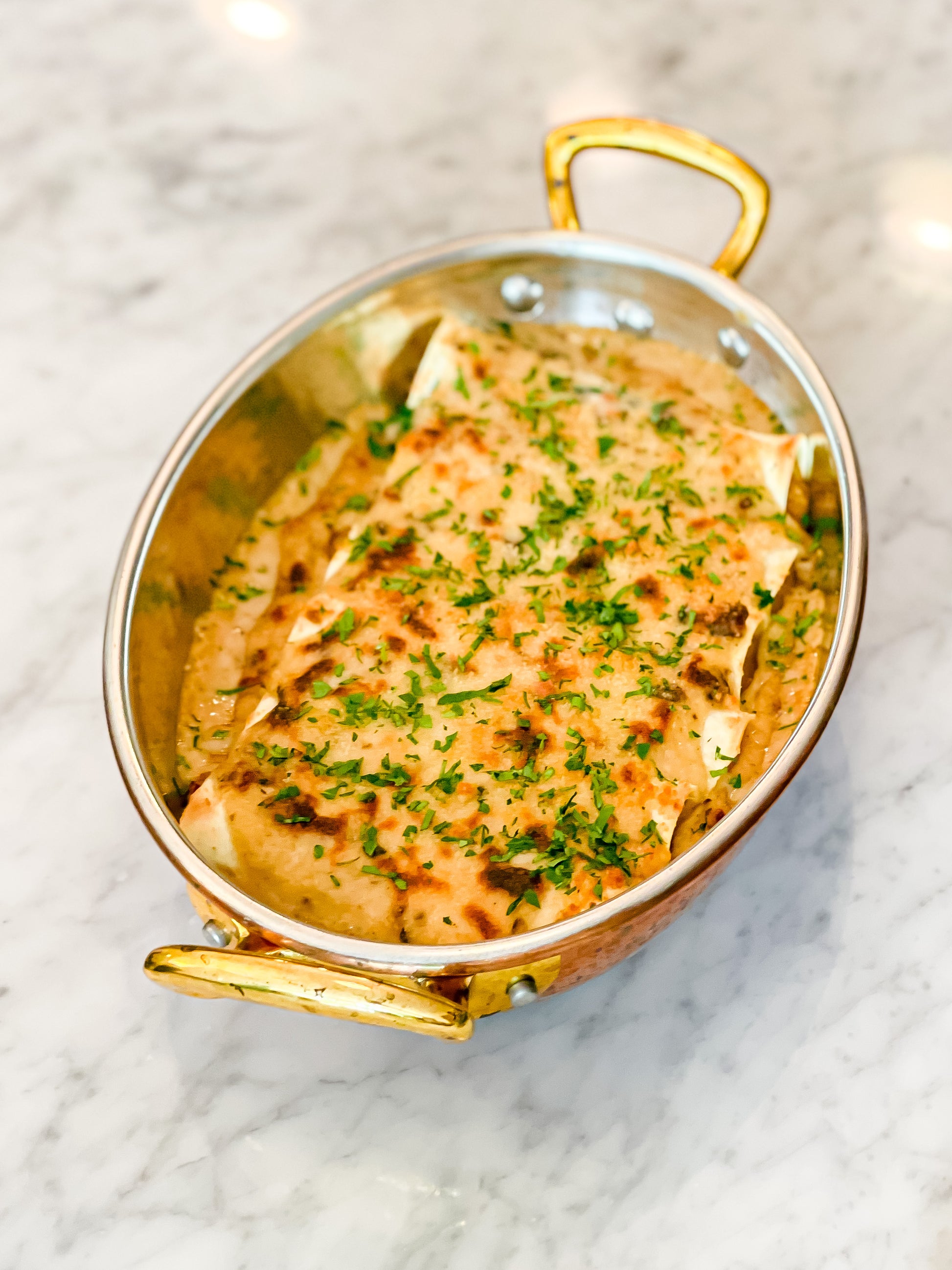 [Archive] Hammered Copper Covered Au Gratin w/ Artichoke Knob