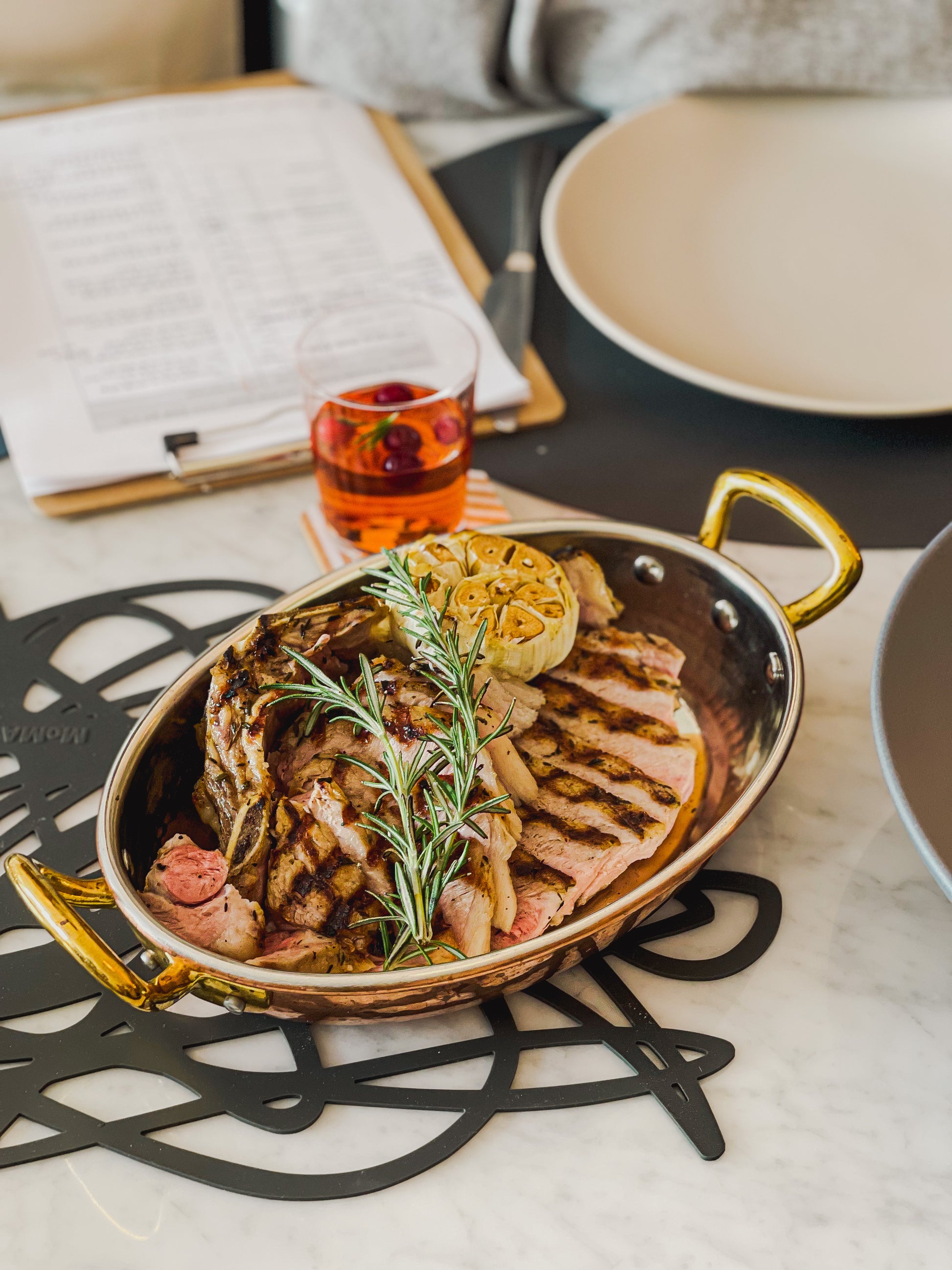 [Archive] Hammered Copper Covered Au Gratin w/ Artichoke Knob