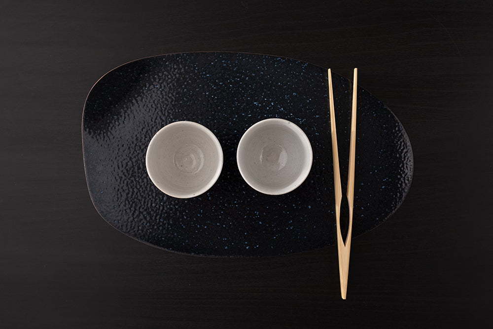 [Archive] Slim Oval Pebble Tray/Mat - Midnight Blue