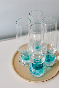 Bell Champagne Glass - Teal