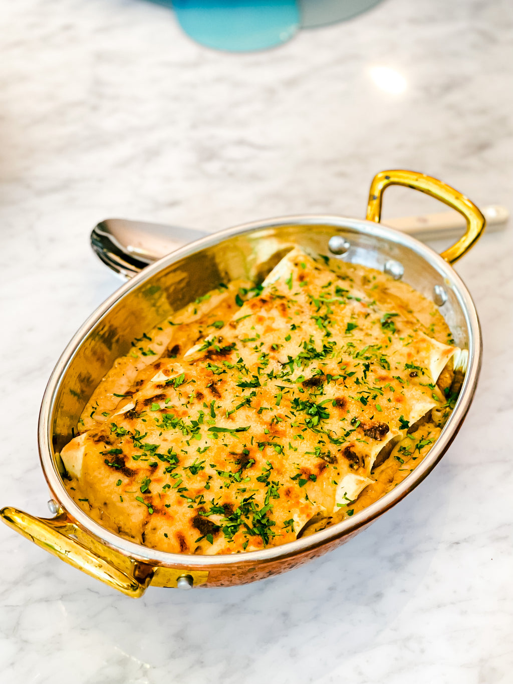 [Archive] Hammered Copper Covered Au Gratin w/ Artichoke Knob